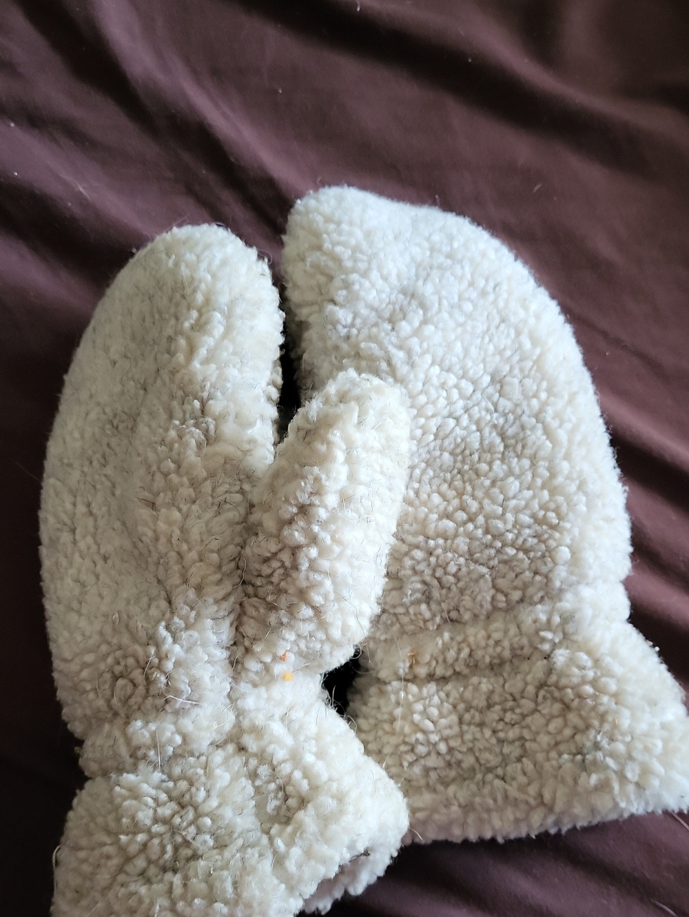 GAP Cream Sherpa Mittens for Kids